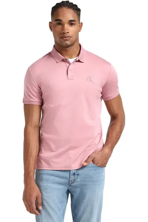 Calvin Klein Men Solid Polo Collar Cotton T-shirt