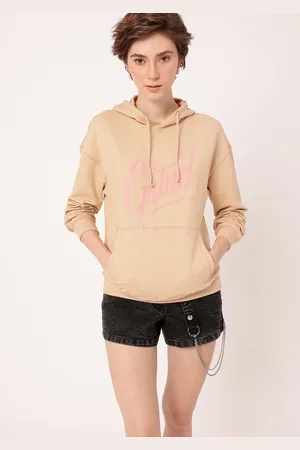 DressBerry Street Swag Printed Hooded Cotton Terry Relaxed Fit Sweatshirt