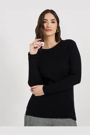 Styli Women Regular Fit Regular Length Sweater In Shimmer Knit