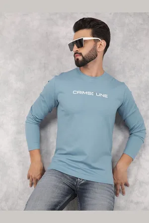 Crimsoune Club Men Graphic Printed Round Neck Cotton Slim Fit T-shirt