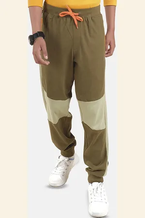 KiddoPanti Boys Pure Cotton Mid-Rise Joggers Track Pant