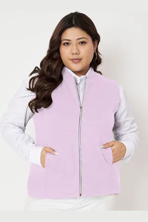BRINN Plus Size Collarless Tailored Jacket