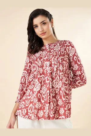 Pantaloons Women Mandarin Collar Printed Tunic