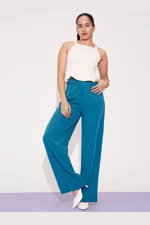 FREAKINS Women Relaxed Straight Leg Loose Fit High-Rise Korean Pants