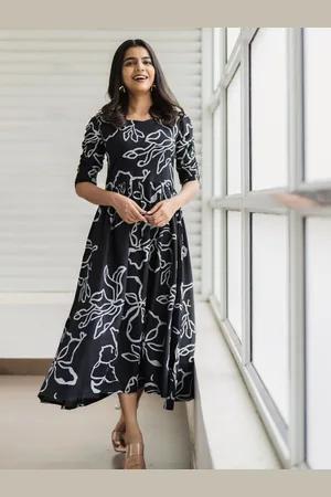 Hay Floral Printed Fit and Flare Dress