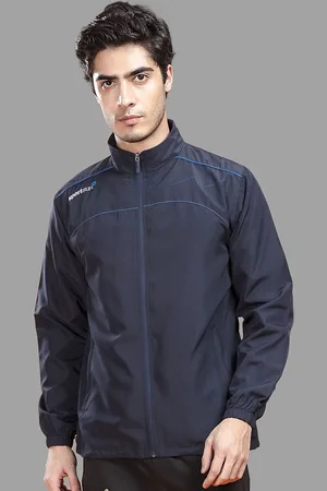 SPORT SUN Men Mock Collar Solid Sports Sporty Jacket