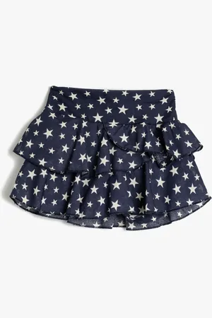 Koton Girls Floral Printed Cotton Skirts