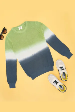 Pantaloons Boys Pure Cotton Colourblocked Pullover
