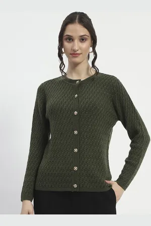 MADAME Women Open Knit Cardigan Sweaters