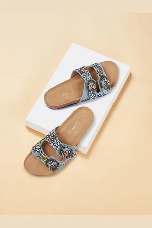 Pantaloons Women Printed Open Toe Flats with Buckles