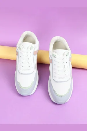 Lifestyle Women PU Colourblocked Sneakers
