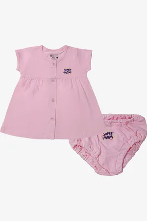 BodyCare Girls Printed Short Sleeves Frock & Shorts
