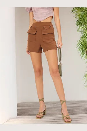 DressBerry Women Urban Utility Cargo Pocketed Shorts