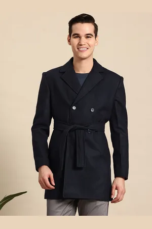 Mast & Harbour Double Breasted Overcoat With Belt