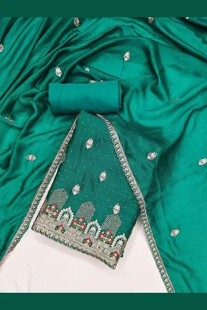 Mitera Women Embroidered Unstitched Dress Material