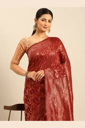 Ishin Woven Design Zari Saree With Blouse Piece