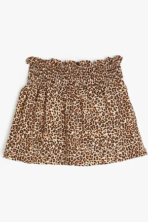 Koton Girls Printed A-Line Mini Skirt