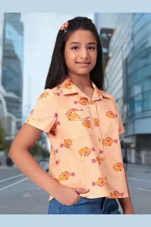 CACA CINA Floral Print Cotton Shirt Style Top