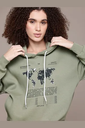 Roadster Printed Pure Cotton Hooded Sweatshirt