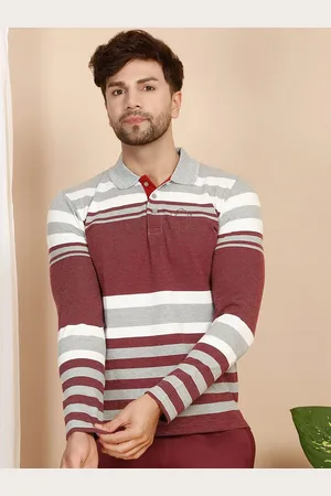 Sweet Dreams Men Striped Cotton Lounge T-Shirt
