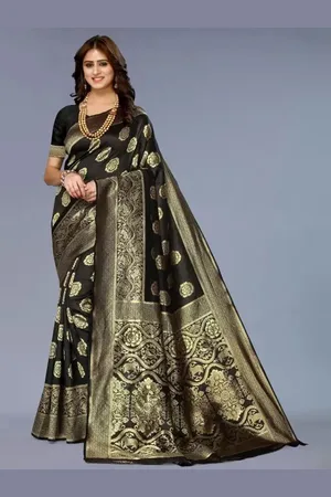 Florence Ethnic Motifs Woven Design Zari Pure Silk Banarasi Saree