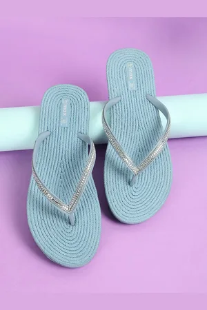 Max Collection Women Embellished Thong Flip-Flops