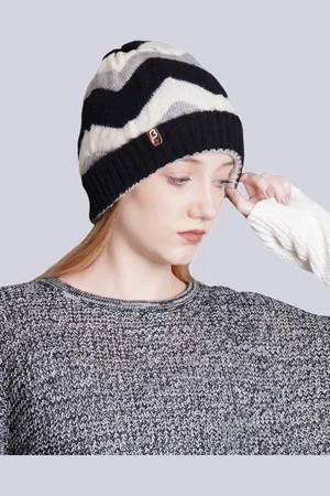 Bharatasya Unisex Striped Winter Beanie