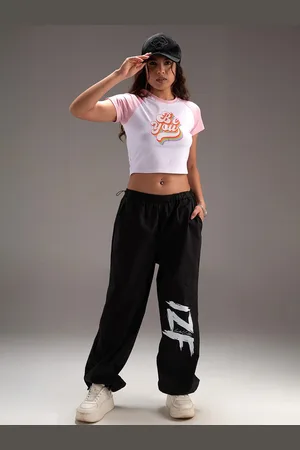 IZF Women Printed "Limited edition" Loose Fit Joggers Trousers