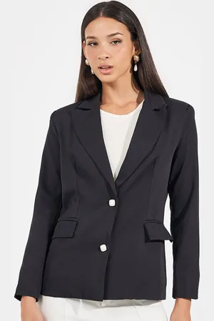 Styli Women Regular Fit Longline Single Breasted Blazer