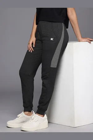 HRX Women Striped Cotton Joggers