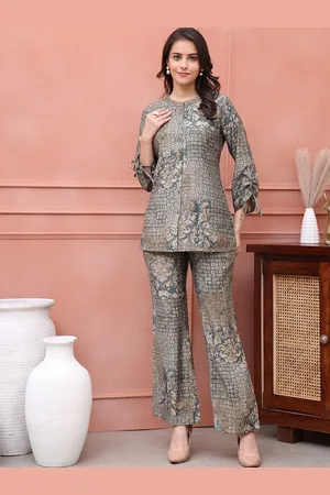 Claura Printed Tunic With Trouser Co-Ords