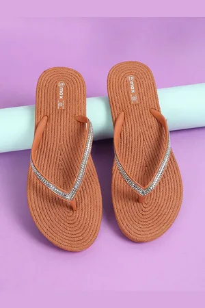 Max Collection Women Embellished Thong Flip-Flops