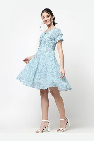 MISS AYSE Women Floral Printed Fit & Flare Dress