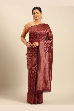Ishin Woven Design Zari Saree With Blouse Piece