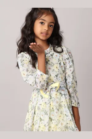 V-Mart Girls Printed Pure Cotton Top with Leggings