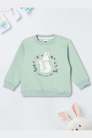 Max Collection Girls Cotton Printed Round Neck Long Sleeves Pullover Sweatshirt