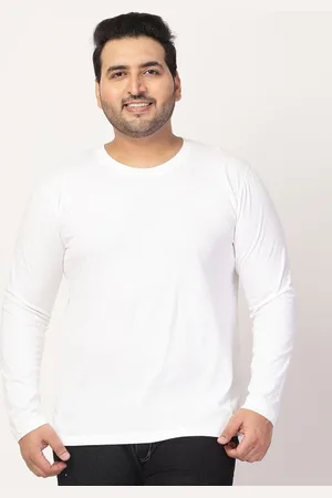 Pluss Men Solid Round Neck Cotton T-shirt
