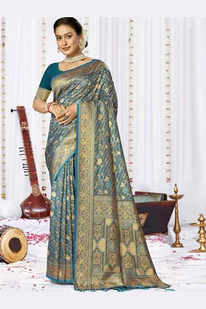 Ishin Woven Design Zari Saree with blouse piece