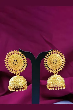 Efulgenz Gold-Plated Contemporary Jhumkas