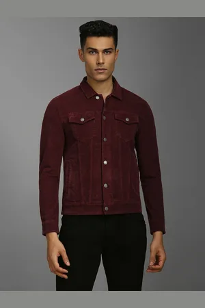 Louis Philippe Men Solid Pure Cotton Denim Jacket