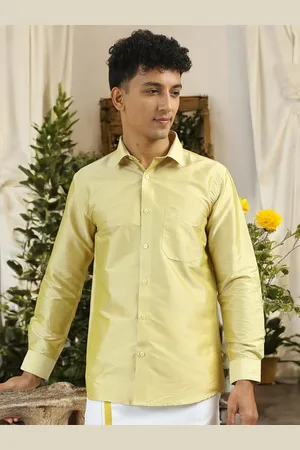 TATTVA Men Classic Spread Collar Solid Polyester Slim Fit Casual Shirt