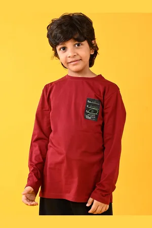 Anthrilo Boys Solid Round Neck Cotton T-shirt