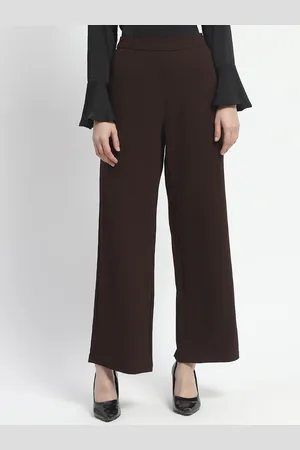 MADAME Women Mid Rise Parallel Trousers