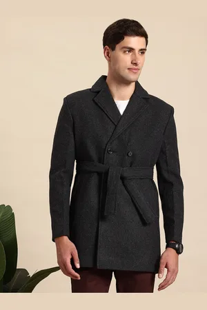 Mast & Harbour Double Breasted Overcoat With Belt