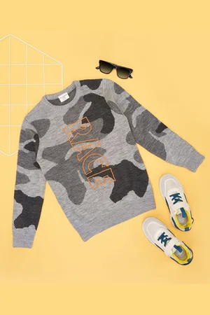Pantaloons Boys Printed Round Neck Long Sleeves Pullover