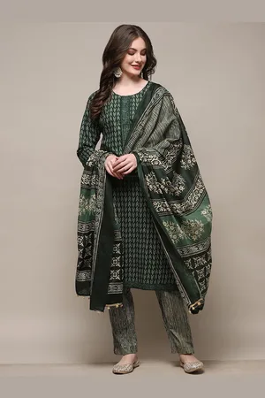 Biba Floral Printed Pure Cotton Unstitched Dress Material