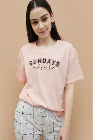 Lifestyle Women Typography Printed Extended Sleeves T-shirt