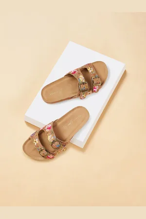 Pantaloons Women Printed Open Toe Flats with Buckles