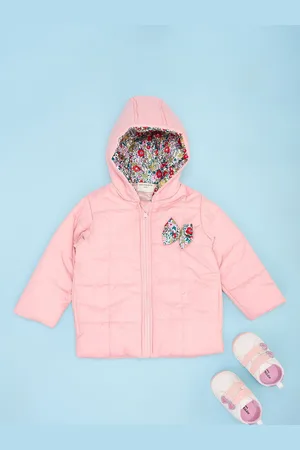 Pantaloons Girls Puffer Jacket with Embroidered