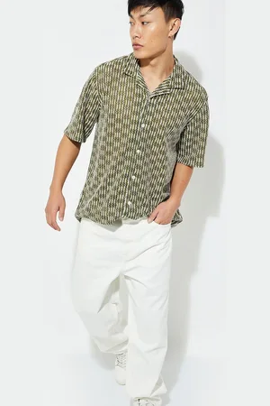 Max Collection Urb_N Men Relaxed Fit Lace Resort Shirt